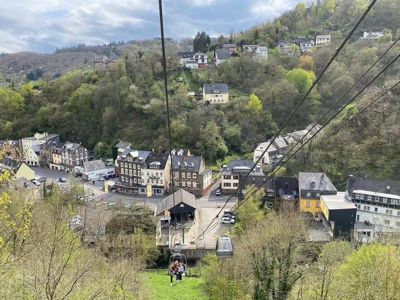Uitzicht vanuit de stoeltjeslift over Cochem